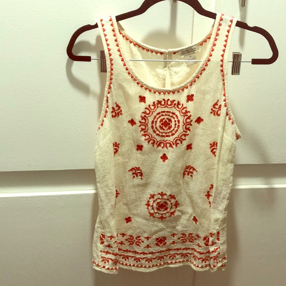 lucky brand embroidered tank top